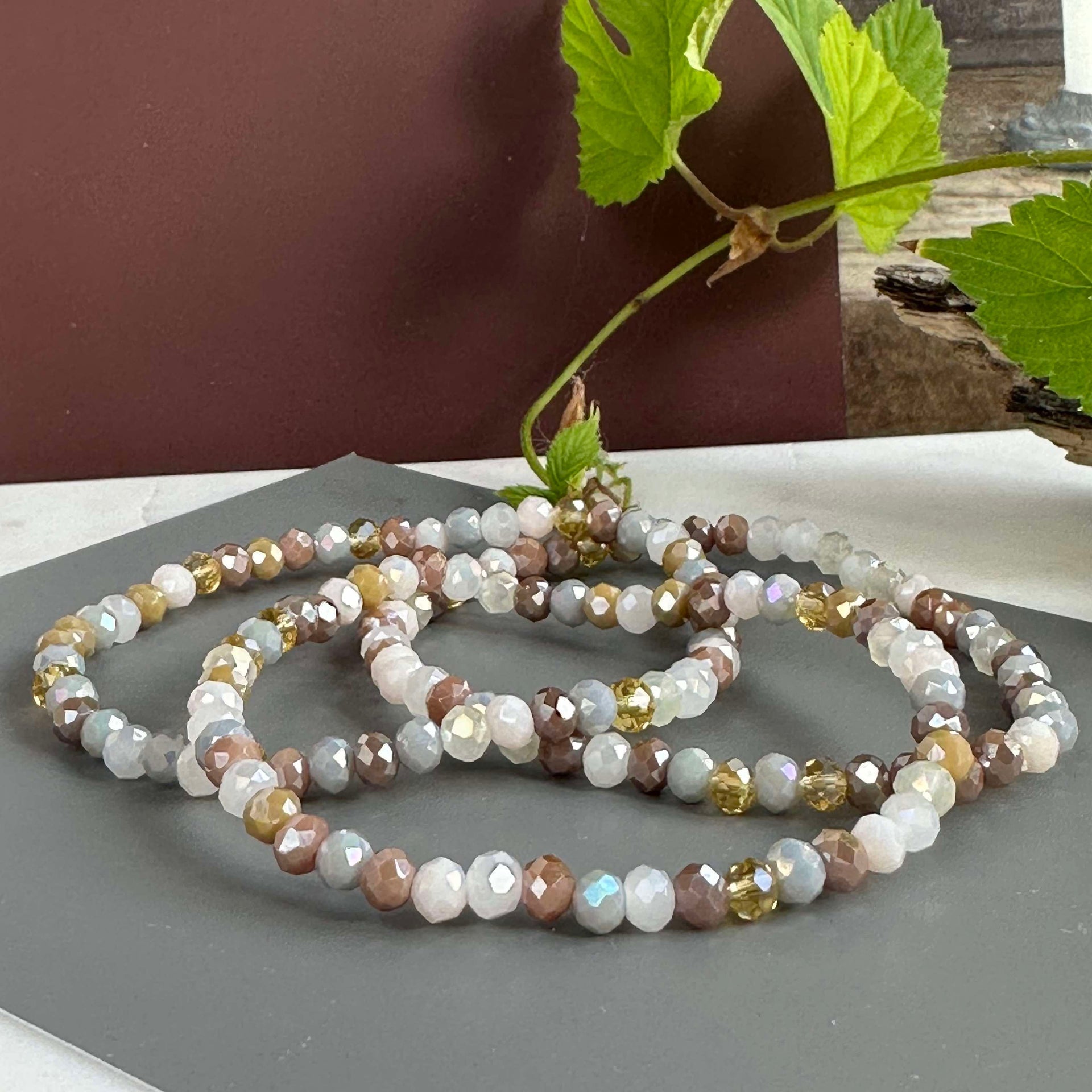 Armband ANNA Nature - Set med 3 st