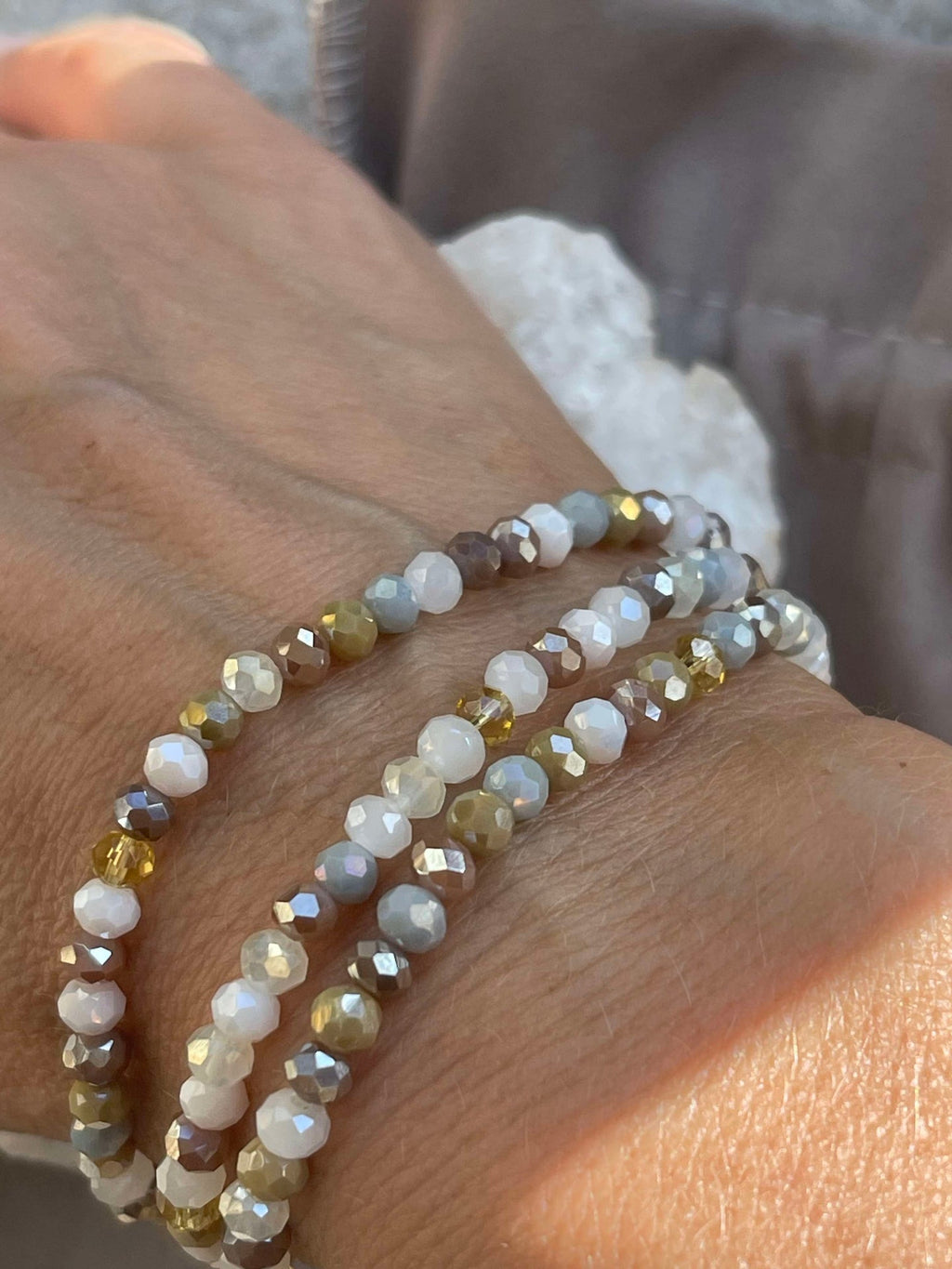 Armband ANNA Nature - Set med 3 st