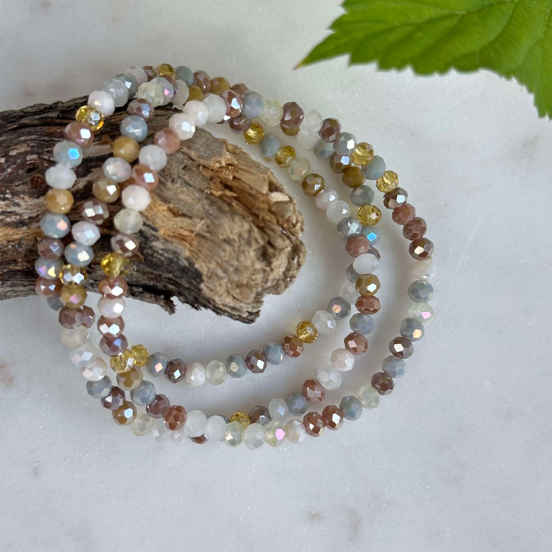 Armband ANNA Nature - Set med 3 st