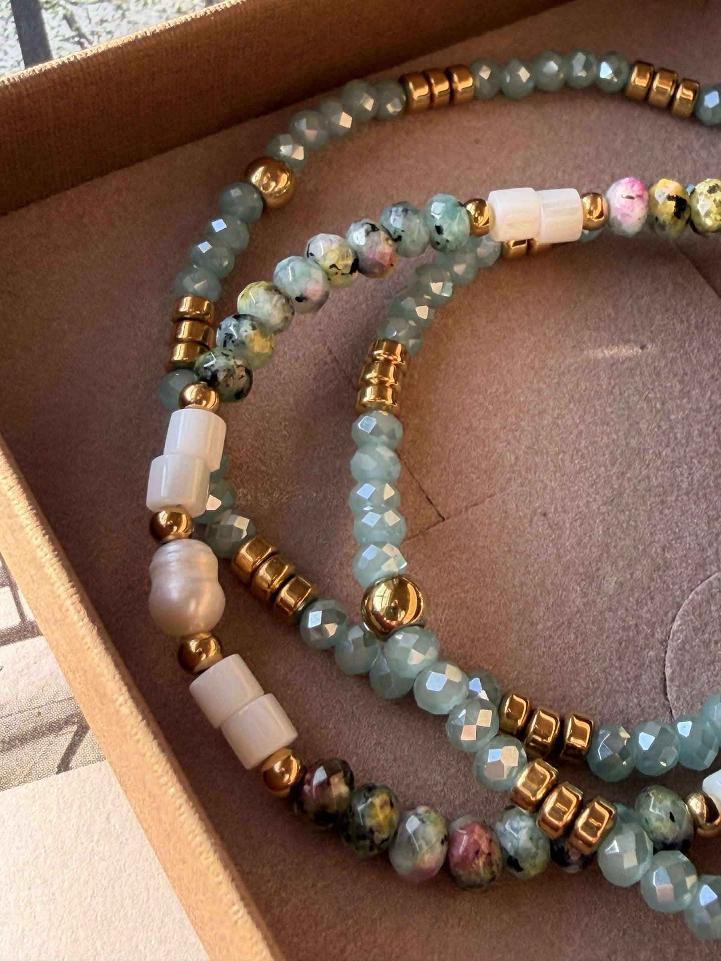 Armband Sarabella Aqua – Set med 3 st
