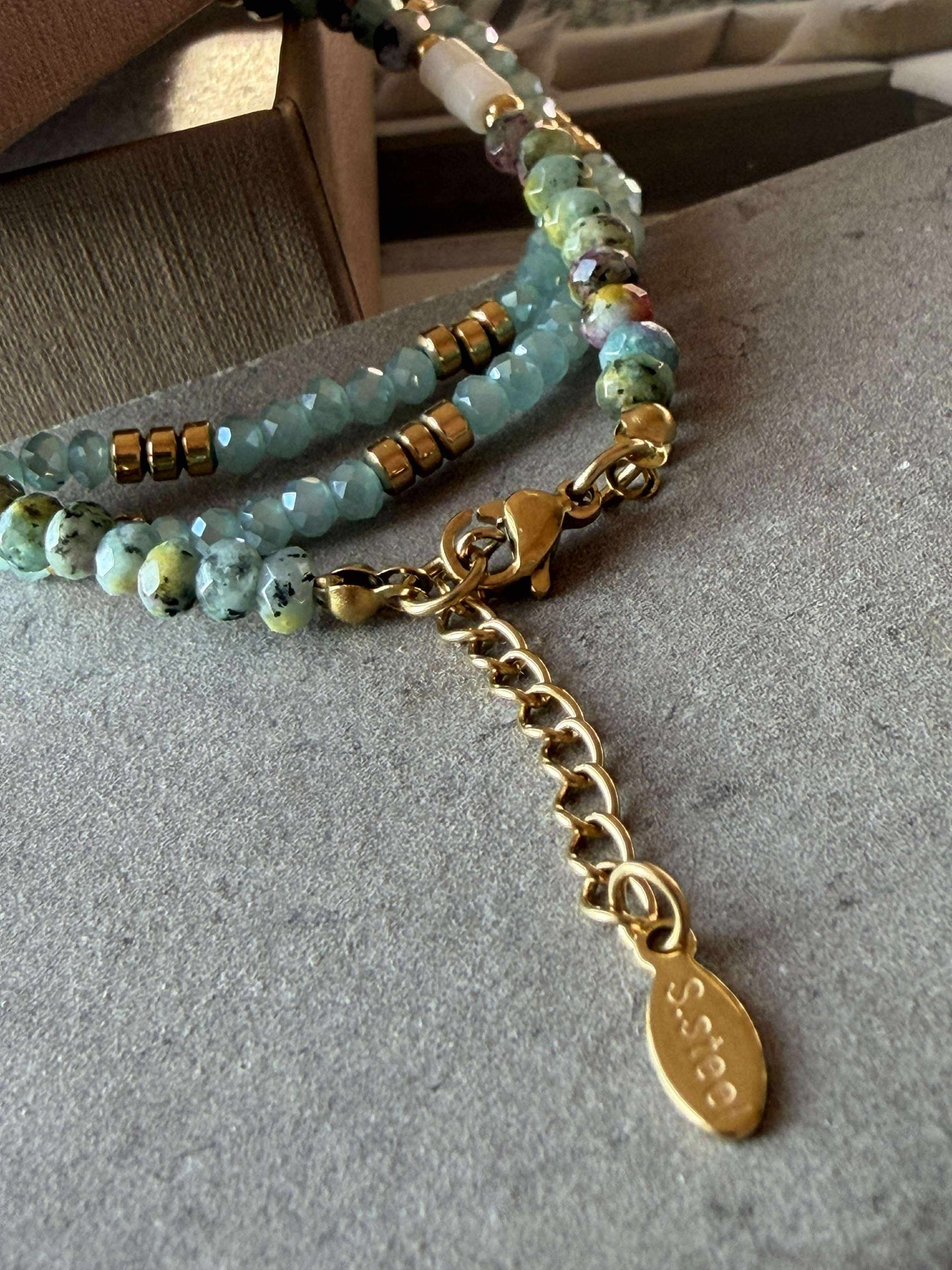 Armband Sarabella Aqua – Set med 3 st