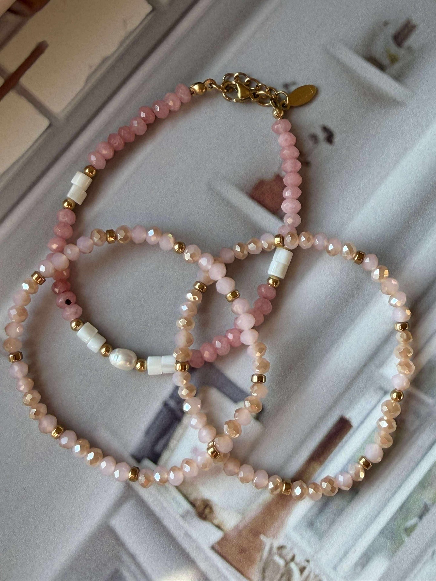 Armband Sarabella Soft Rose – Set med 3 st