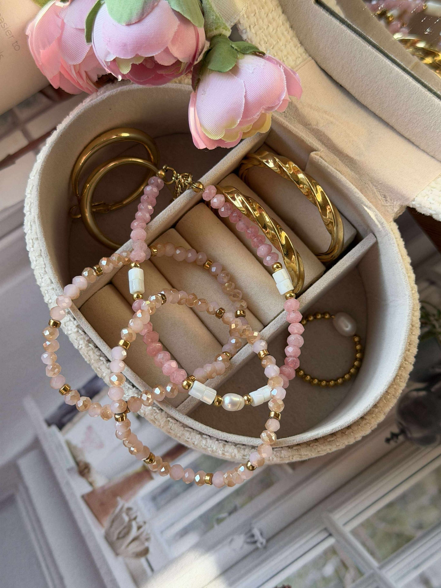 Armband Sarabella Soft Rose – Set med 3 st