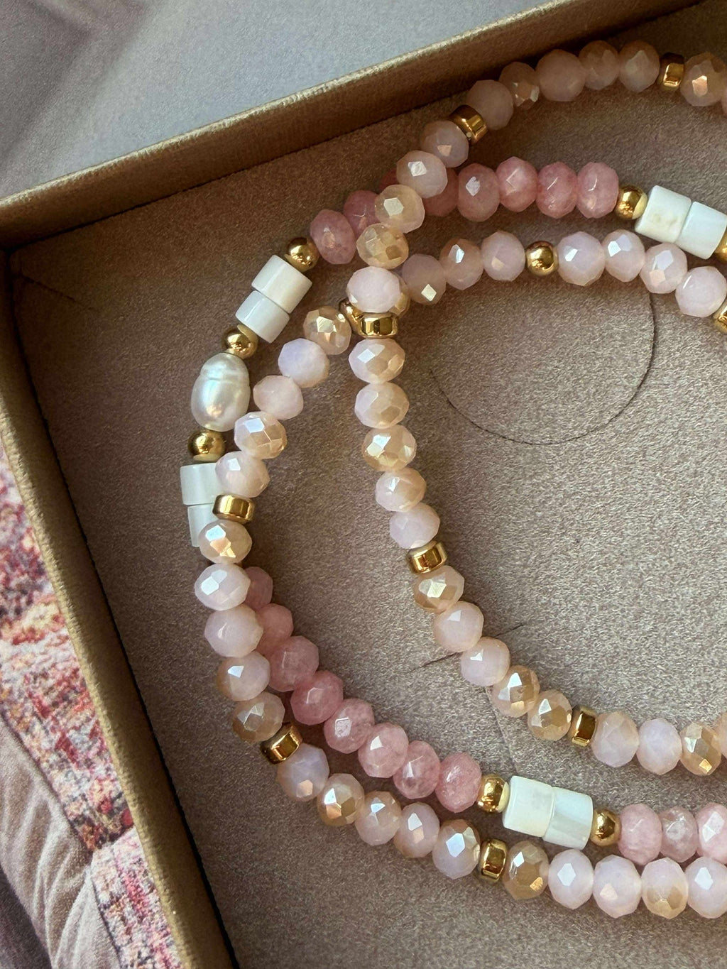 Armband Sarabella Soft Rose – Set med 3 st