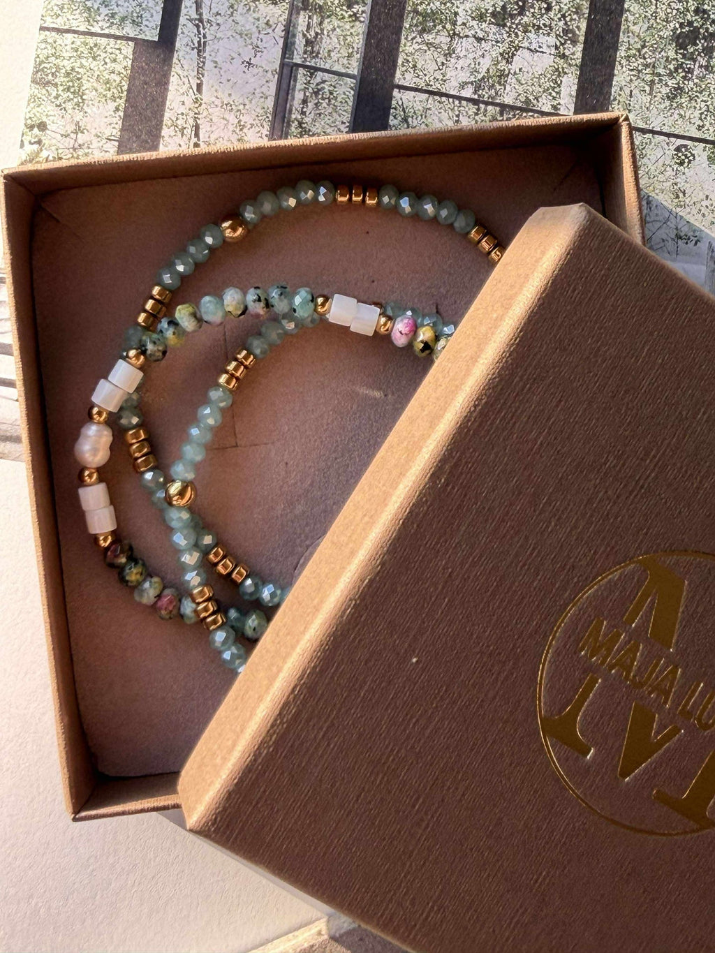 Armband Sarabella Aqua – Set med 3 st