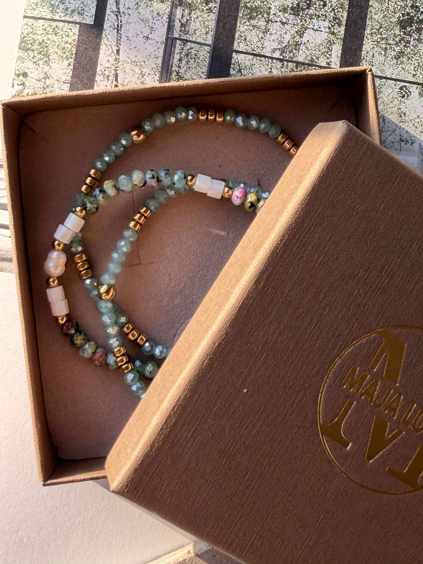 Armband Sarabella Aqua – Set med 3 st