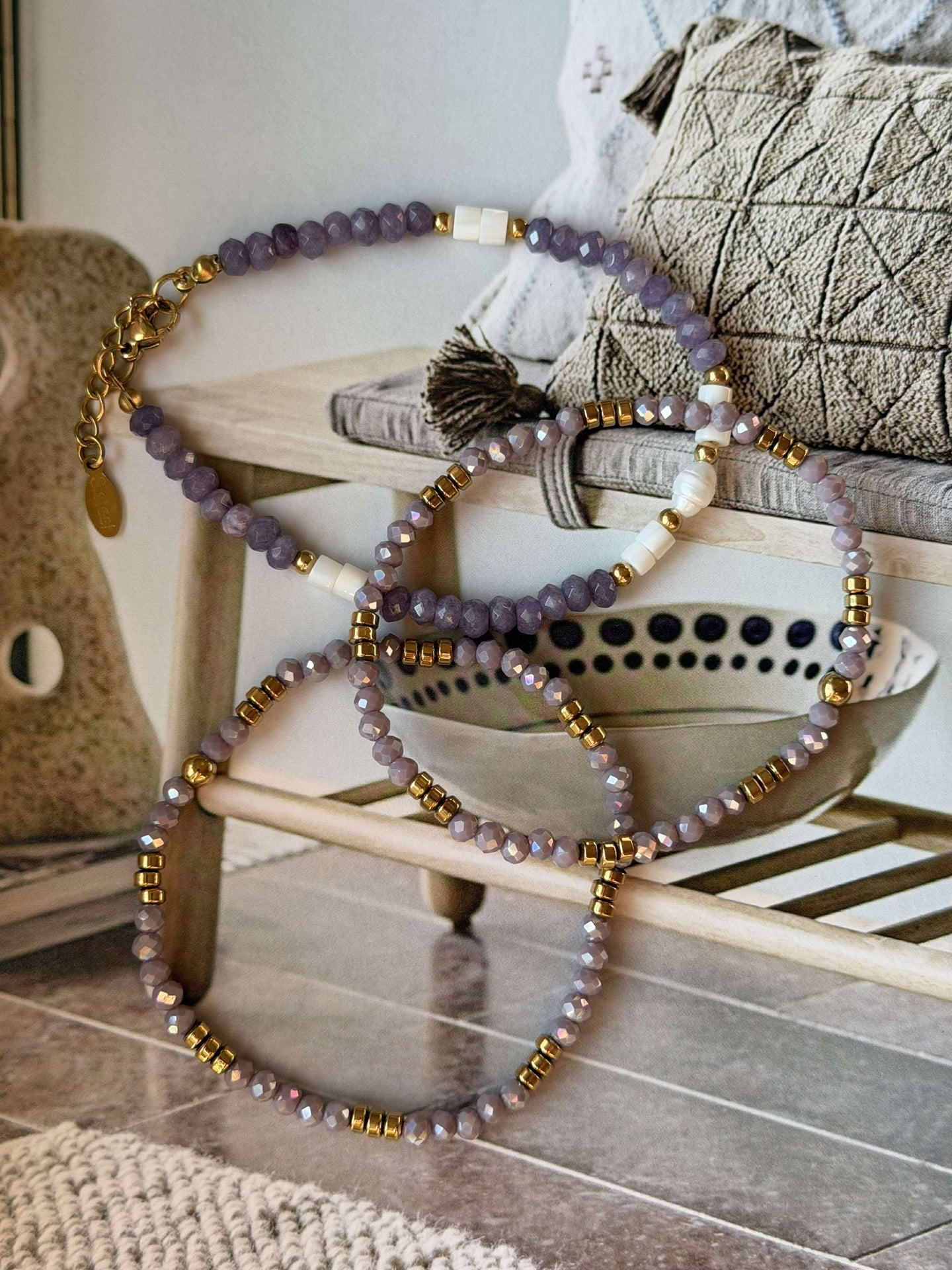 Armband Sarabella Lavendel – Set med 3 st