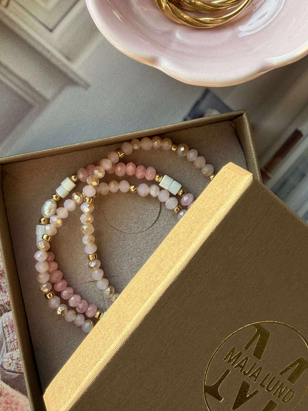 Armband Sarabella Soft Rose – Set med 3 st