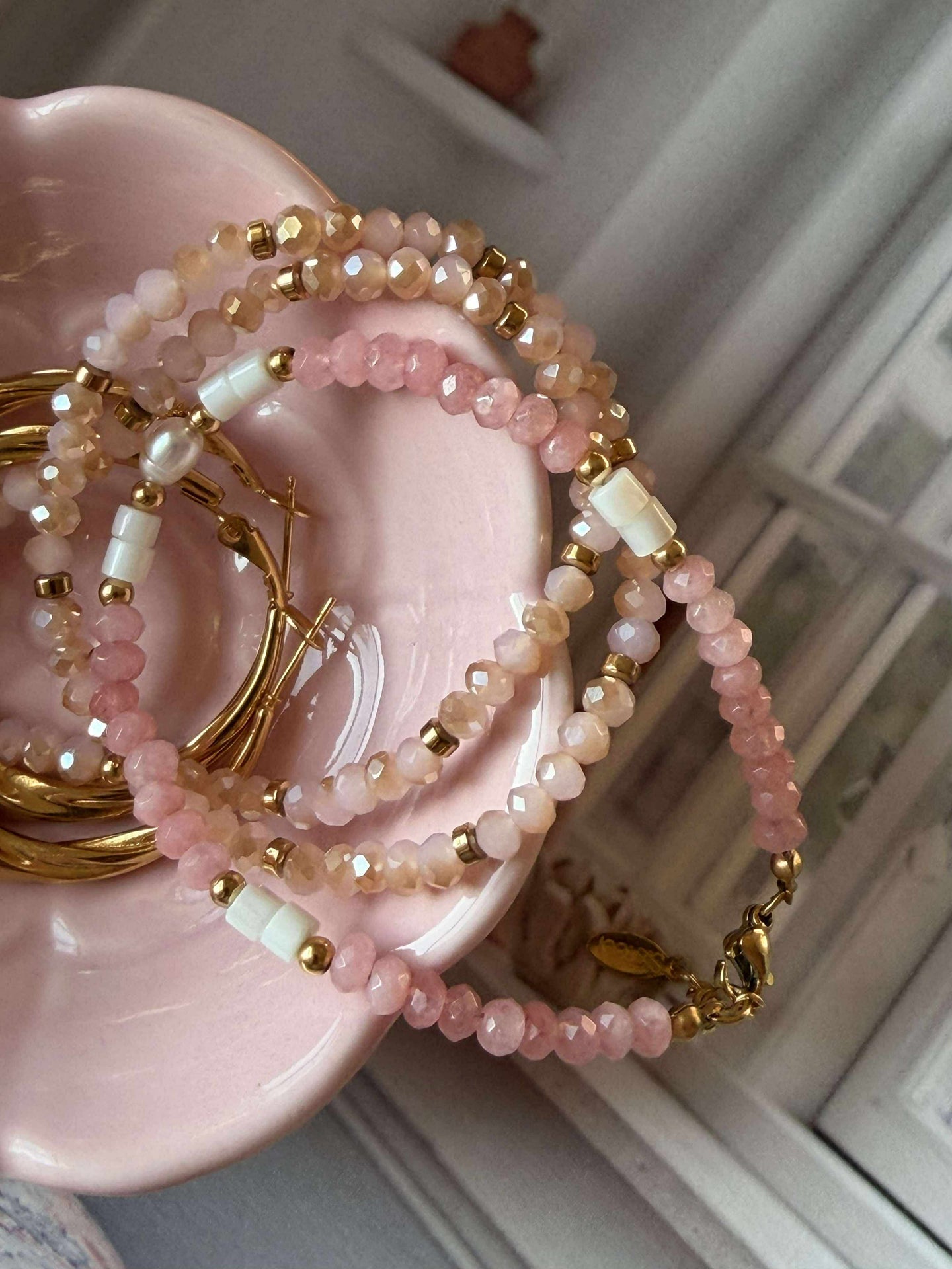 Armband Sarabella Soft Rose – Set med 3 st