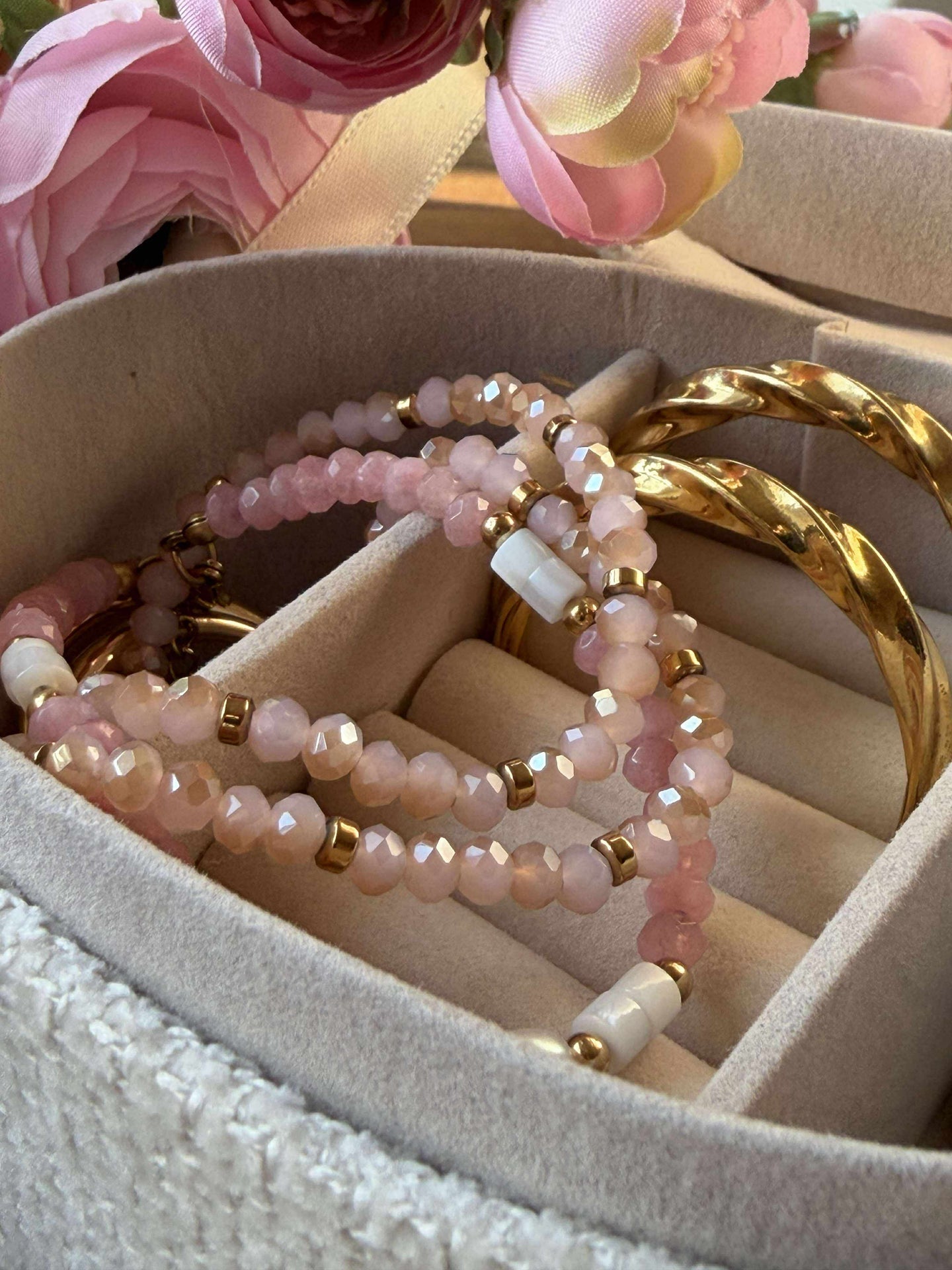 Armband Sarabella Soft Rose – Set med 3 st