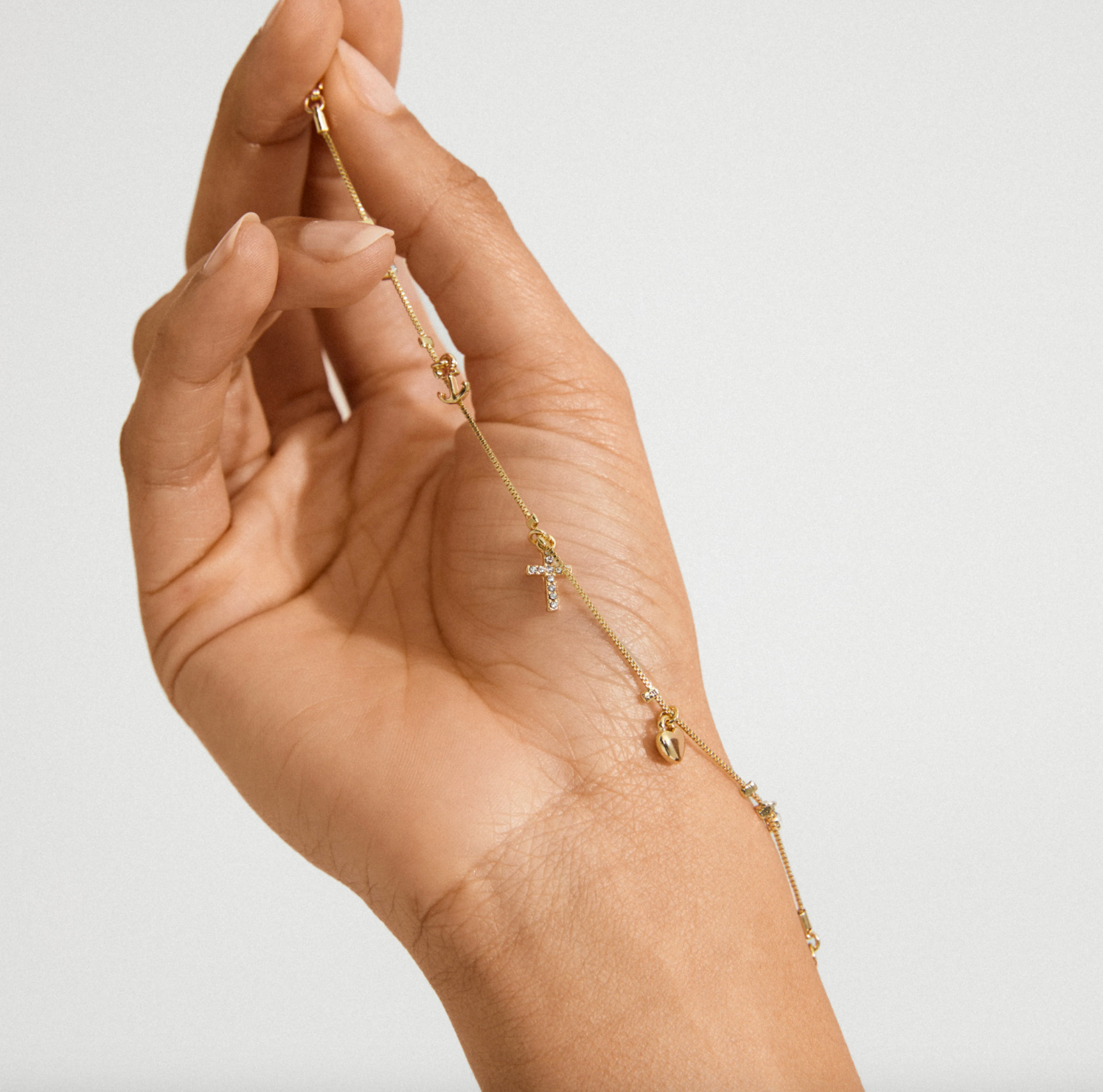 Armband med hängen - förgyllt